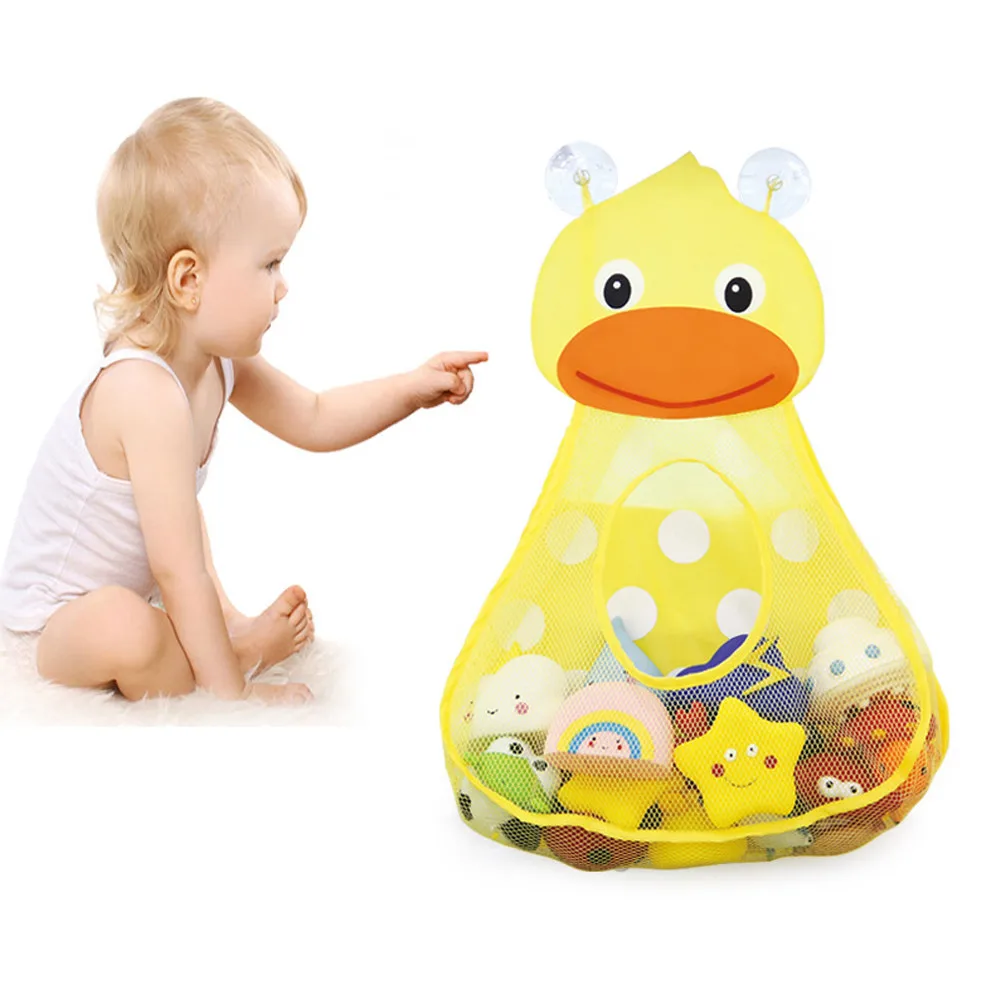 HINST 2019 Baby Shower Bath Toys Little Duck Kids Toy Storage Mesh with Strong Suction Cups Bag Net Bathroom Organizer | Игрушки и хобби