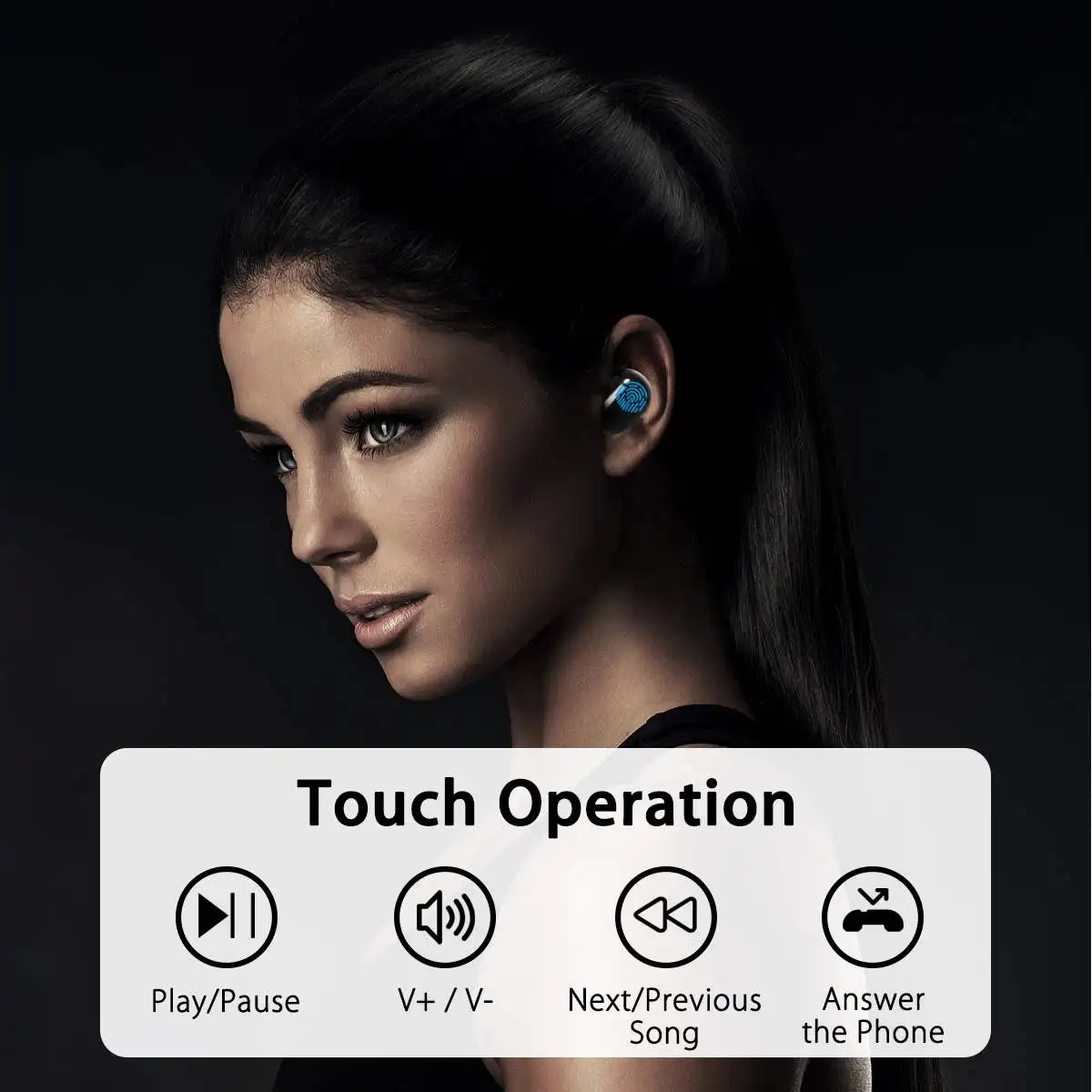 TWS bluetooth 5,0 наушники с сенсорным управлением спортивный водонепроницаемый светодиодный стерео дисплей мини беспроводные наушники гарнитура для Xiaomi