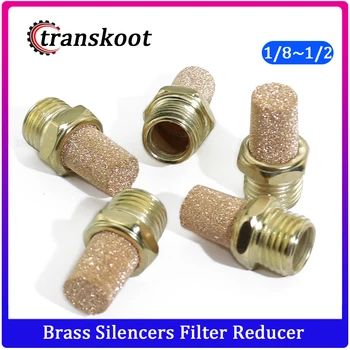 

M5 1/8" 1/4" 3/8" 3/4" 1/2" Magnet Solenoid Pneumatic Brass Exhaust Muffler Pneumatic air brass Silencers Filter Reducer