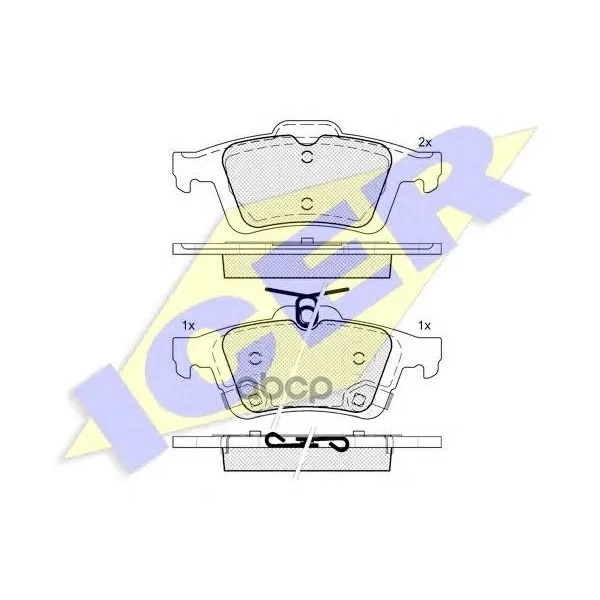 182106_колодки Дисковые Задние! Ford Focus Iii 1.6/1.6 Ecoboost/1.6tdci/2.0tdci 11 Icer 182106 Icer арт. 182106