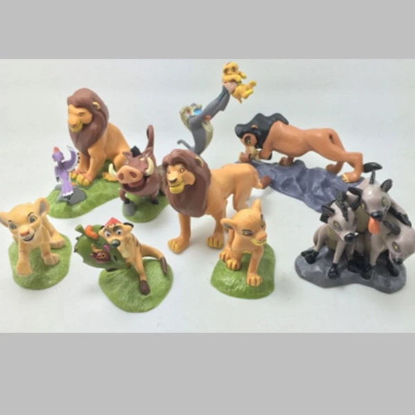 

9pcs/set Simulation Animal World Zoo animal model toys Figure Action Toy Simulation Animal Lovely PVC Lion Toy For Kids