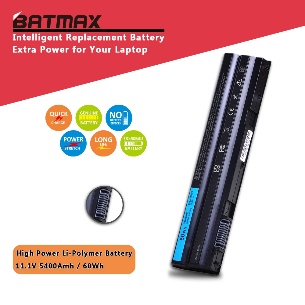 

Аккумулятор Batmax E6420 для ноутбука Dell Latitude E6520 E6430 E6440 E5530 E5520 M5Y0X HCJWT T54FJ 911MD 4YRJH PRRRF KJ321