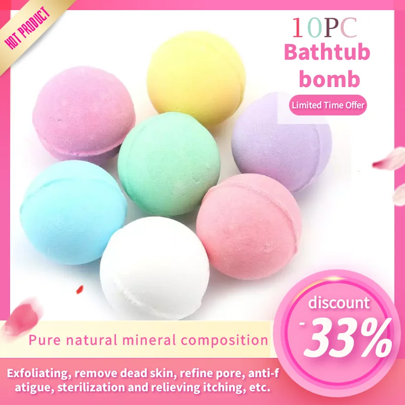 10PCS/20g Small Bath Bomb Body Stress Relief Bubble Ball Moisturize Shower Cleaner New