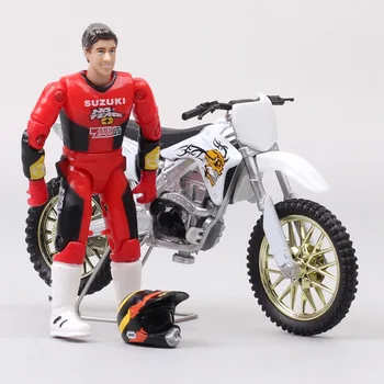 

1:18 scale small Suzuki motorcycle racer NO.199 Travis Pastrana action Figure motocross bike diecast toy model souvenir vehicles
