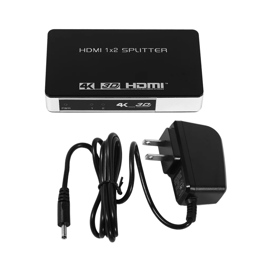 4K мини простой 2 порта HDMI разветвитель коммутатор 1x2 1 в выхода для HDTV US/EU вилка |