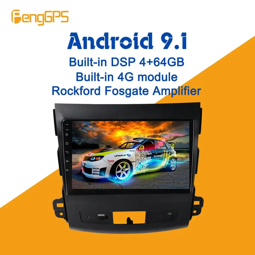 Android 9,1 4+ 64 Гб px5 встроенный DSP автомобиль нет dvd-плеер радио для Mitsubishi Outlander 2005-2011 peugeot 4007 gps навигация
