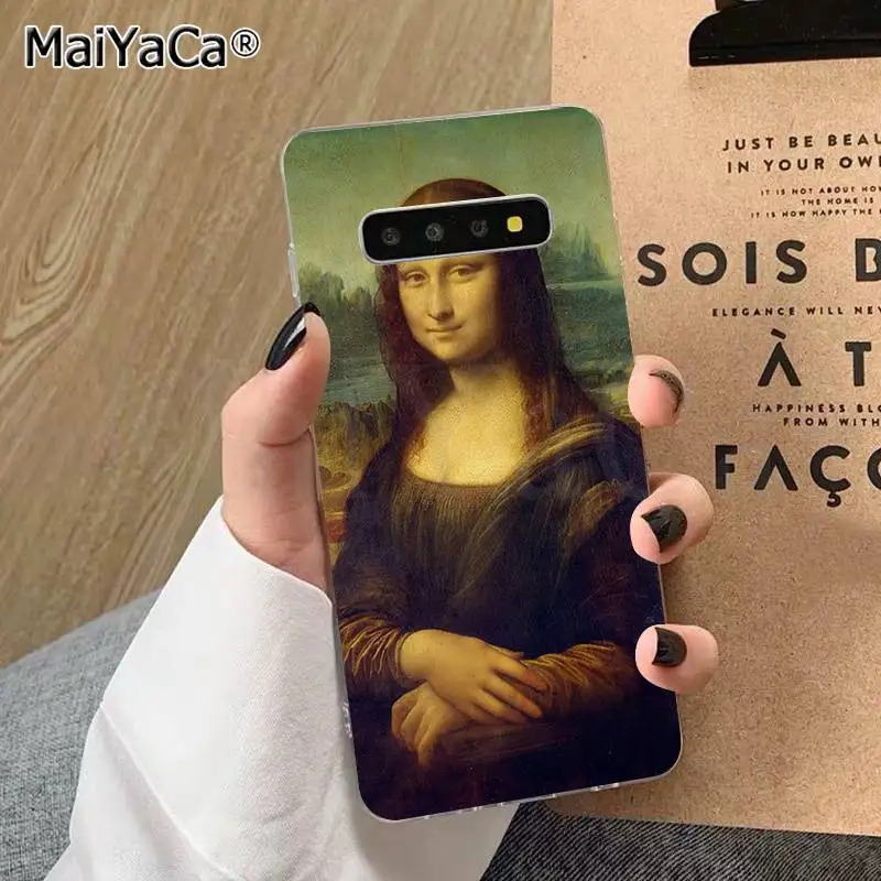 Чехол для телефона MaiYaCa leonardo da vinci с художественной росписью из ТПУ для samsung S10 E S9 plus S6 edge plus S7edge S8plus S10 plus S5