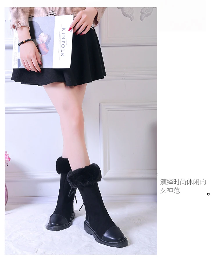 Round Toe Women's Short Boot Lace Up Boots Winter Shoes Woman Luxury Designer Australia Booties Ladies Low Heels booties