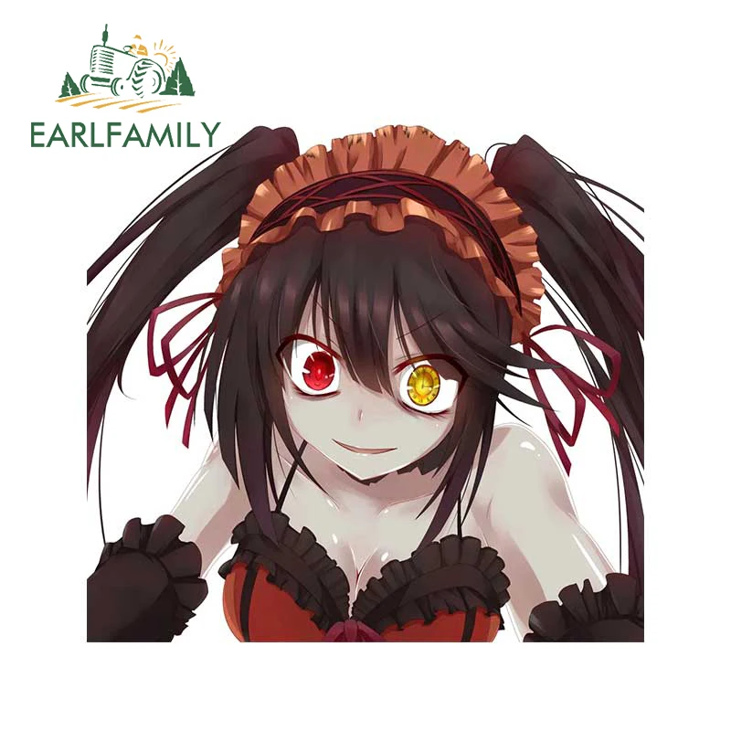 

EARLFAMILY 13 см x 12,1 см для Tokisaki Kurumi наклейка на доску для серфинга Laotop автомобильные наклейки на лобовое стекло водонепроницаемые автомобильные сборники