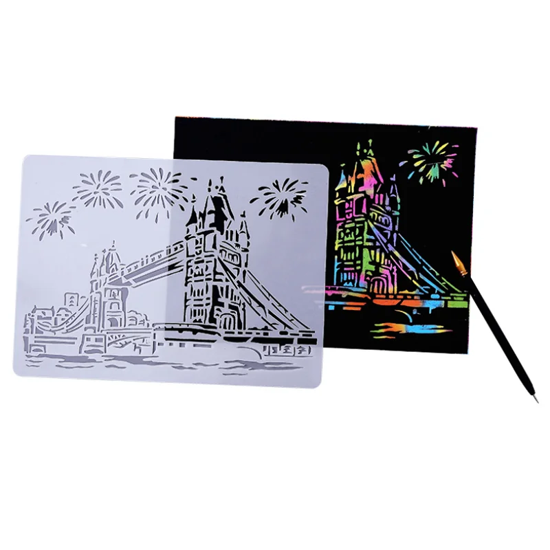 

Tower Bridge Stencils PaintingTemplate DIY Scrapbooking Photo Album Decorative Bullet Journal Stencils Drawing Template Reusable