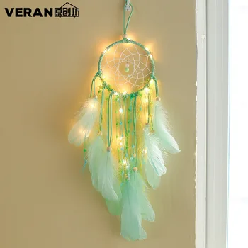 

Origional Green Small Night Lamp Dream Catcher Soft Sister Room Decorative Air Lighting Pendant Birthday Gift Xr131