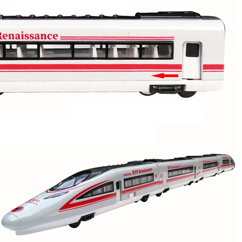 Сплав магнитный двигатель поезд высокоскоростная железная дорога гармония супер длинный поезд метро высокоскоростные поезда модель для детей Подарки