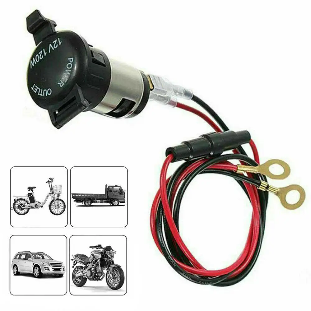 

12-24v USB Car Lighter Socket Charger Power Adapter Waterproof Cable Fuse