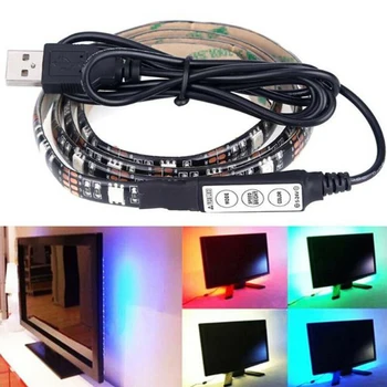 

LED Strip Light RGB 5050 SMD Flexible Ribbon Fita Led Light Strip RGB Tape Diode Remote Control +Adapter Luces Leds Strip