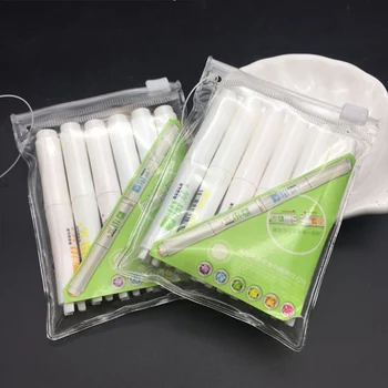

6 Pcs/lot Creative Diamond Crystal Highlighter Pens Set Bamboo Double Head Marker Pen Kawaii Pen for Students School Stationery
