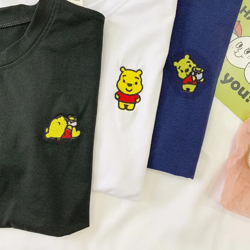 

Online Celebrity-Short Sleeve T-shirt Women's Summer Korean-style New Style Smell Cartoon Winnie the Pooh Laziness-Style Versati