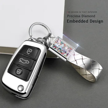 

TPU Auto Key Protection Cover Case For Audi R8 A1 A3 A4 A5 A6 A7 A8 Q3 Q5 Q7 C5 C6 A4L A6L S1 S3 RS6 TT 2005-2013 Car Holder