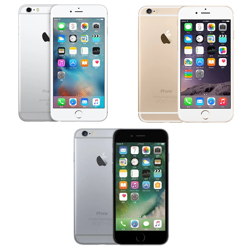 Смартфон Apple iPhone 6 Plus IOS 5,5 дюймов 16 Гб/64 Гб/128 Гб ПЗУ двухъядерный 8MP отпечаток пальца 4G LTE разблокированный Подержанный телефон
