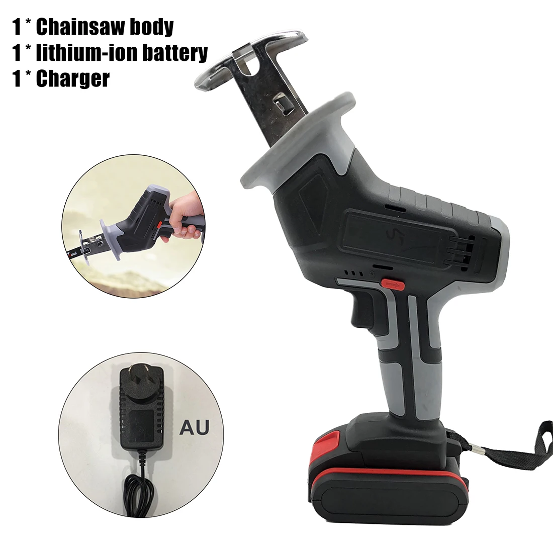 

18V 4500mah Electric Reciprocating Saw Rechargeable With Li-ion Battery Handheld Tool Power Tools EU US UK AU 0-3000 Spm
