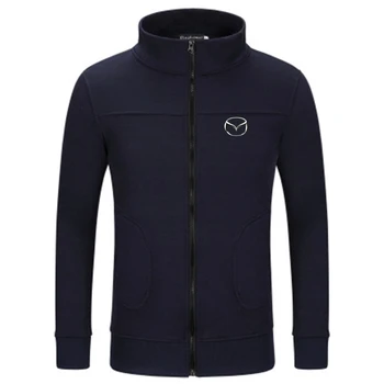 

2020 New Brand Mazda LOGO Men Solid Color Casual Stand Collar Men's Sportswear Thicken Warm Harajuku Style Jackets Fast delivery