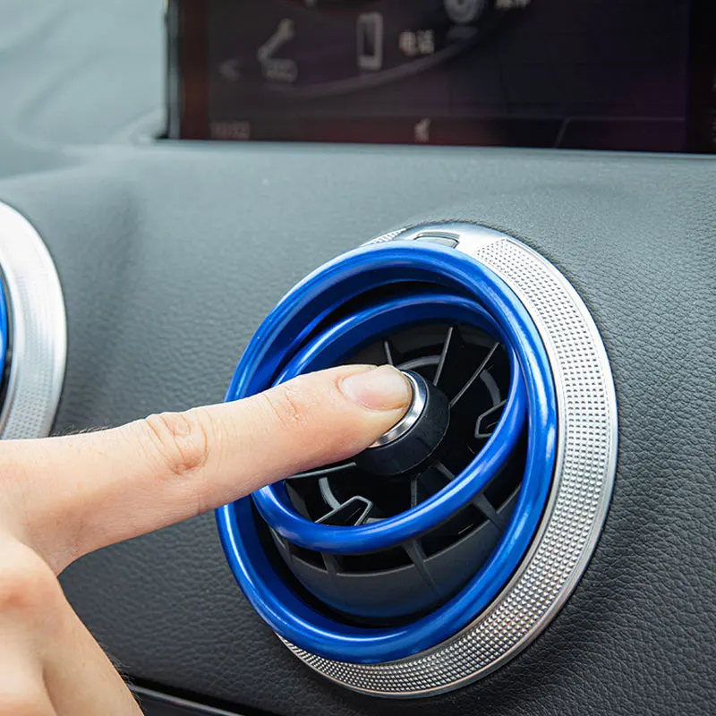 Anelli Decorativi Bocchette Aria Per Audi A3 S3 Q2 - Rosso Alluminio 4 Pezzi - Foto 10