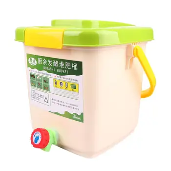 

1PC PP Practical Durable 12L Portable Easy to Use Storage Bucket Garbage Bucket Trash Box for Gardening Home Kitchen