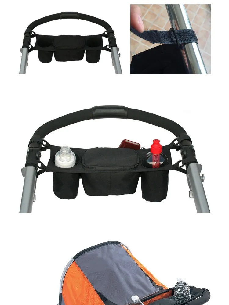 Description Picture 3 of itemBaby Stroller Organizer Baby Prams Carriage Bottle Cup Holder Bag for Pram Buggy Baby Stroller Accessories Wheelchair Bag