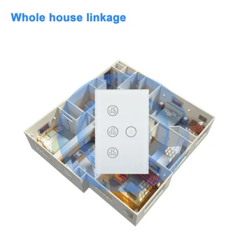 

Smart WiFi Fan Light Switch App Control In-Wall Ceiling Fan Lamp Switch US Plug Safe And Beautiful Water-proof