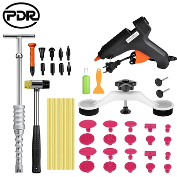 

PDR Tools To Remove Dents Auto Repair Tool Set Paintless Dent Repair Tools Dent Removal Dent Puller PDR Glue Tabs Glue Gun