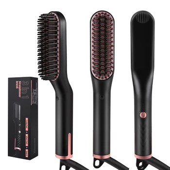 

Electric Straightener Fast Heated Brush 3-in-1 Hair Straightening Brush for Man's Beard & Woman's Hair Suitable