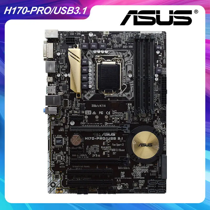 Материнская плата ASUS H170-PRO/USB 3 1 LGA 1151 Intel H170 для настольного игрового ПК
