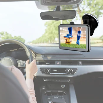 

HD Touchscreen 5" inch Car Portable GPS Navigation 128M 8GB FM Video Player Car Navigator with Back Support +Free Map