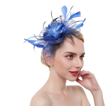 

Fancy Feather Flower Hair Pins Cocktail Party Hair Clips for Women New Fascinator Hair Accessories Elegant Fashion Headwear