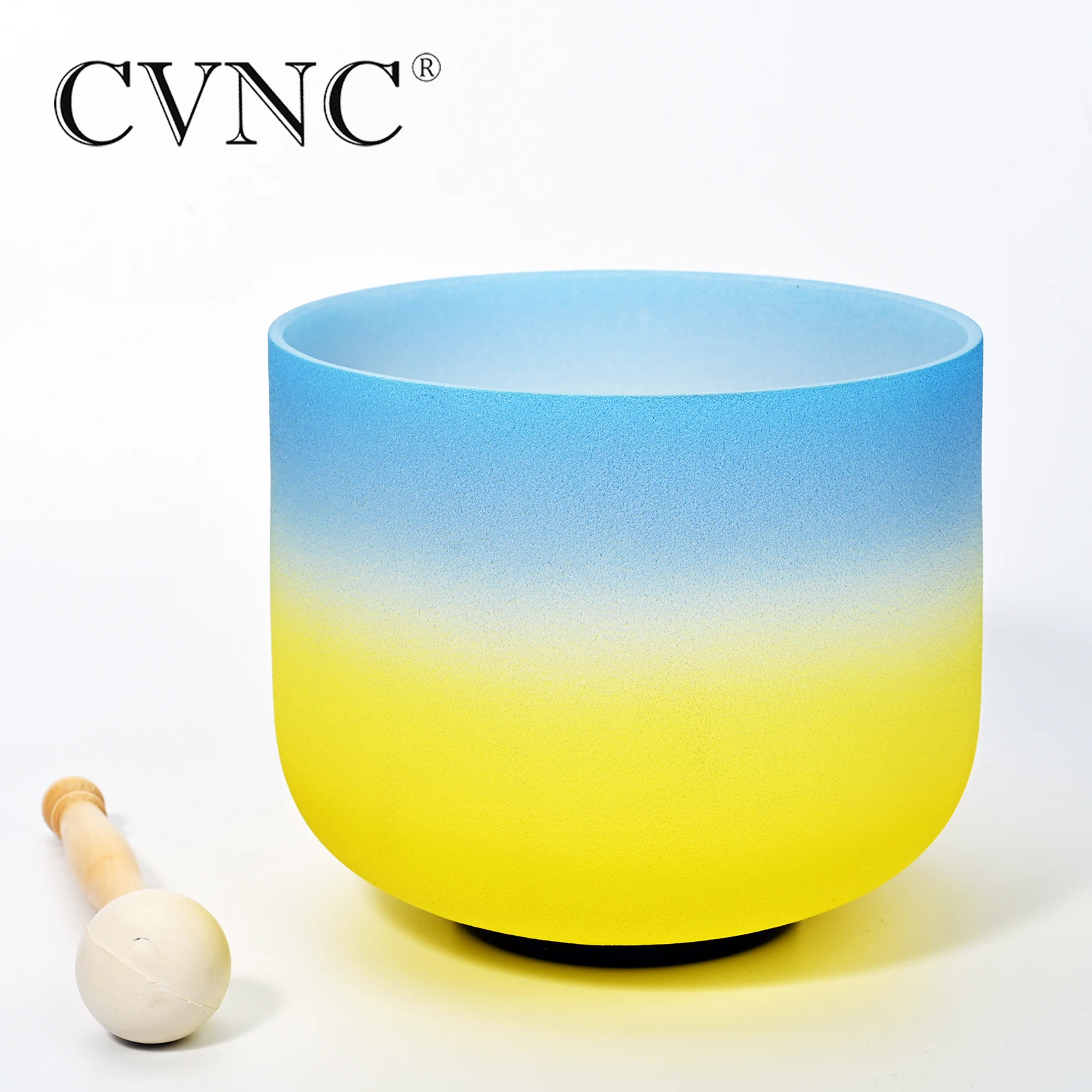 

CVNC 10 Inch Note G Throat Chakra Color Frosted Quartz Crystal Singing Bowl Healing