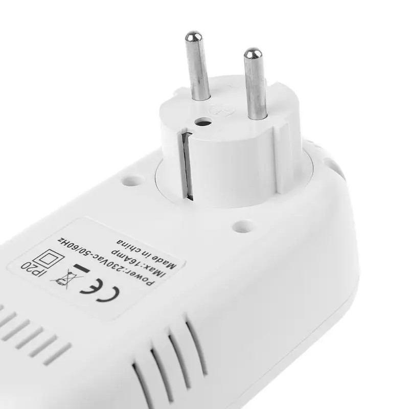 Программируемый штепсельный термостат ЕС розетка 16A Электрический Подогрев подпольный комнатный регулятор температуры