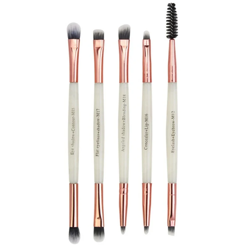 5 шт./компл. Кисти для Макияжа Теней век Pincel Maquiagem Profissional Completa Smudge Double-head Pinceaux Maquillage