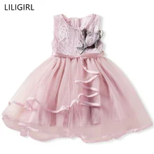 LILIGIRL/кружевные платья маленькой принцессы; сезон весна-лето; однотонные фатиновые платья-пачки без рукавов для маленьких девочек; От 1 до 5 лет праздничная одежда
