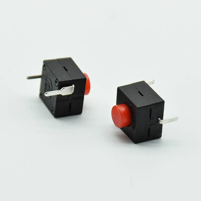 5 шт. красный/черный маленький микро самоблокирующийся переключатель 8*8*8,4 Вит 2 фута с замком светильник сенсорный переключатель L068-A DC30V1A