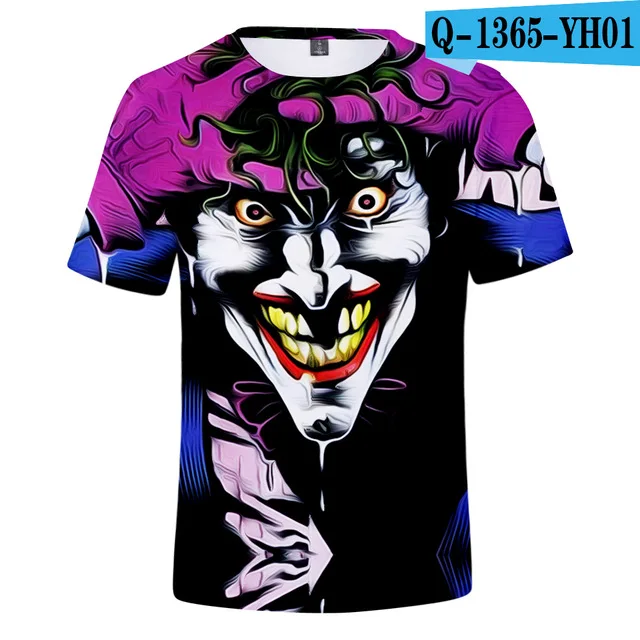 3dtz-601 Футболка для детей от 2 до 12 лет HAHA Joker/футболка с 3D принтом для мальчиков и девочек футболка с короткими рукавами Повседневные футболки с рисунками детская одежда - Цвет: 3dtz-601