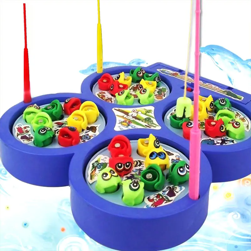 High Quality Children's Kids Fishing Board Toy Game Fish Electric Magnetic Educational Rotating