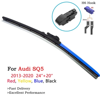 

Color Hybrid Car Wipers For Audi SQ5 8R 2013-2020 Blue Red Yellow Black 2Pcs Frameless Windshield Wiper Blades Auto Accessories