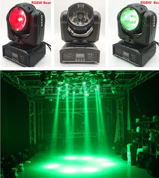 

4pcs 60W LED Moving Head Lights Large Lens RGBW 4 in 1 Beam Lights Sound Control DMX512 Control Disco DJ Party Bar Stage Lights