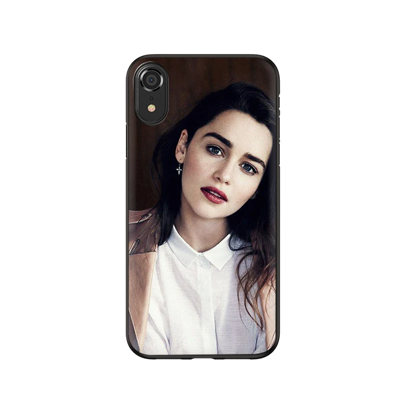 EWAU Emilia Кларк силиконовый чехол для телефона iPhone 5 5S SE 6 6s 7 8 Plus X XR XS 11 Pro Max - Цвет: B10