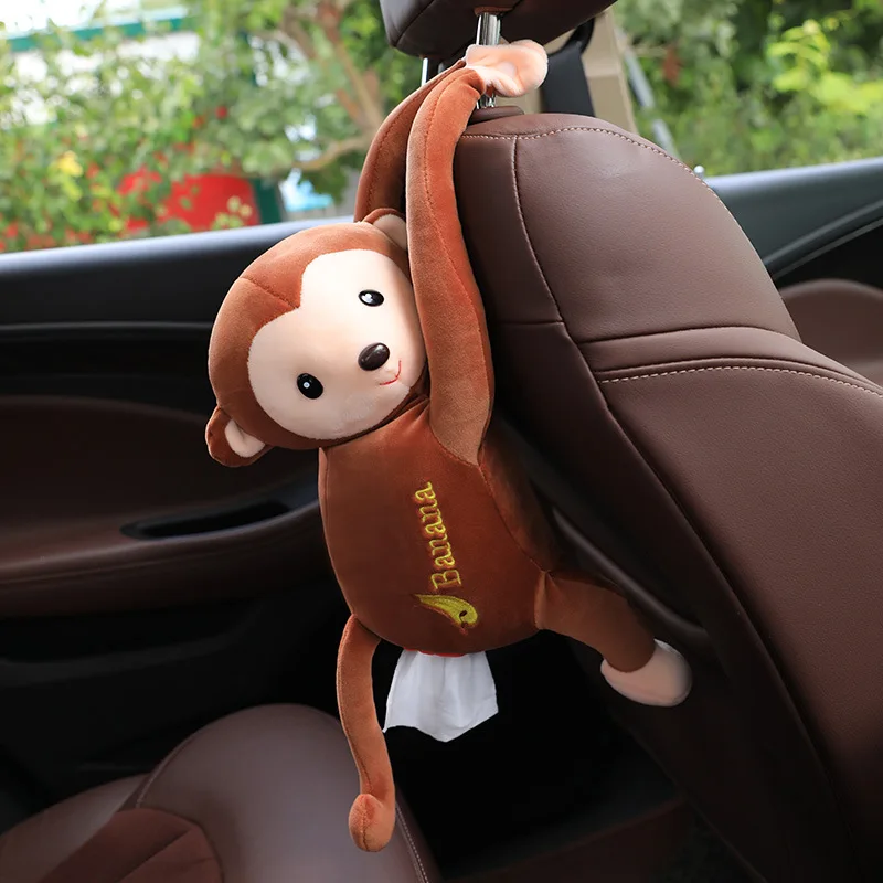 Plüsch Pipi Affe Spielzeug Taschentuch halter Cartoon Tissue Box Papier  behälter für Auto Heimgebrauch Bad zubehör - AliExpress