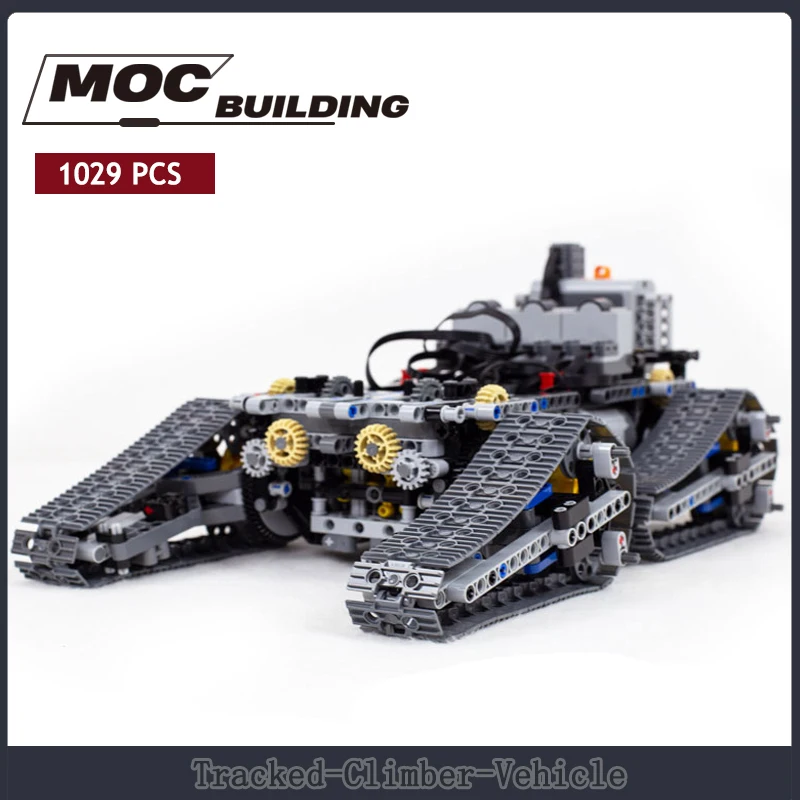 Гусеничный альпинистский автомобиль V6 MOC строительные блоки технология сделай