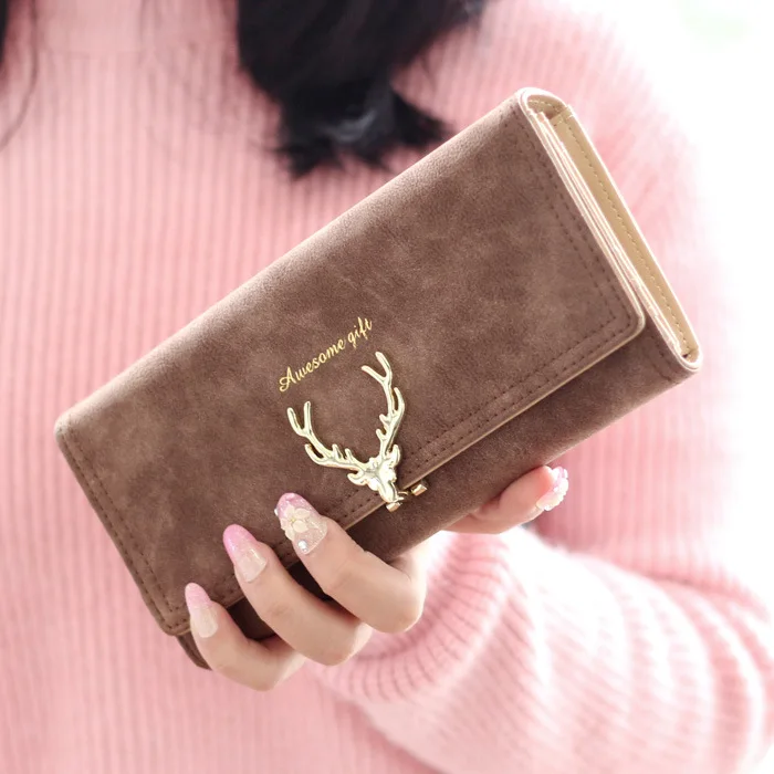 WF328coffee Модный женский клатч Portefeuille кошелек большой емкости длинный короткий кошелек с карманом для монет из искусственной кожи женские дизайнерские кошельки - Цвет: WF328coffee