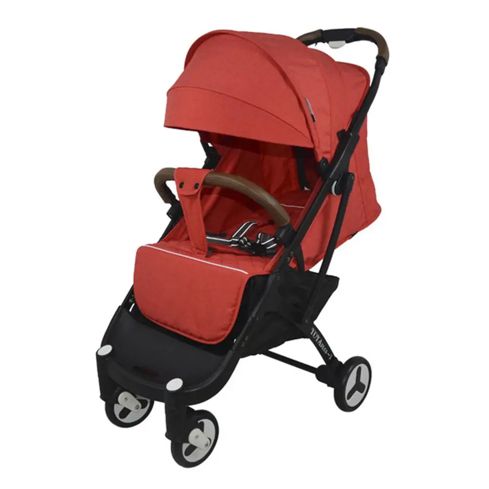 Big Discount  Kidlove Luxury Baby Stroller One-button Foldable Stroller Newborn High Landscape Stroller Detachabl 