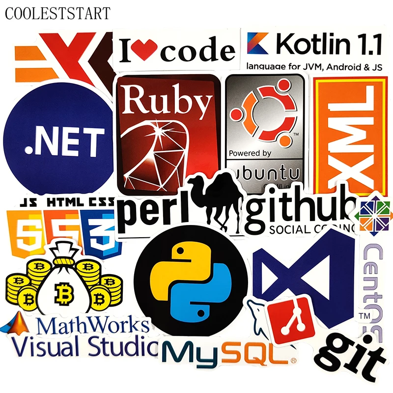 23 шт./упак. программист Java SQL C + Граффити наклейки для ноутбука холодильник