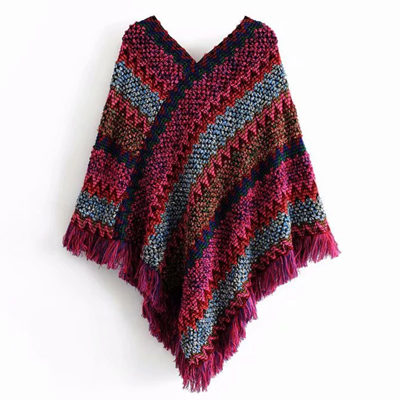 Sweater women's sweater 2019 fashion stitching multicolor tassel elegant women's pullover sweater youth student street pullover Sweater women's sweater 2019 fashion stitching multicolor tassel elegant women's pullover sweater youth student street pullover