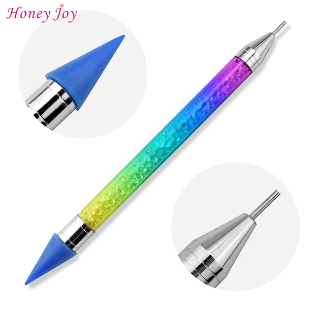 Rhinestone Wax Pen Dual-Ended Nail Dotting Pen Gems Crystals Studs  Applicator Jewel Picker Tool DIY Decoration - AliExpress